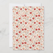 Beautiful Minimal Tulip Flower  Fall Wedding  Kaart (Achterkant)