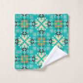 💚 Beautiful mint and yellow Azulejos (Gant de toilette)