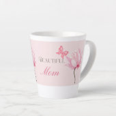 Beautiful Mom Mug with Butterfly and Flower (Angle droit)