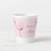 Beautiful Mom Mug with Butterfly and Flower (Devant)