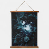 Beautiful Moon Glow Though Trees Hangend Wandkleed (Voorkant)