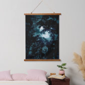 Beautiful Moon Glow Though Trees Hangend Wandkleed (Slaapkamer)