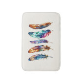 Beautiful Multicolor Boho Feathers - Graphic Art Badmat (Voorkant Verticaal)