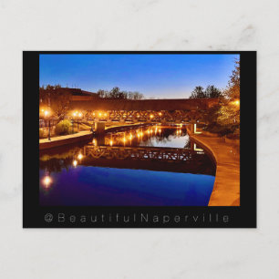 Beautiful Naperville - Riverwalk Reflections #2 Briefkaart