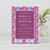 Beautiful Nature Peonies Wedding Kaart (Staand voorkant)