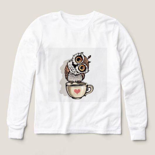 Beautiful owl in T shirt (Motif recto)