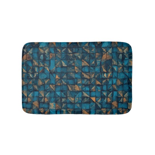 Beautiful Patchwork "Look" in Dark Teal Badmat (Voorkant)