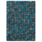 Beautiful Patchwork "Look" in Dark Teal Klembord (Achterkant)