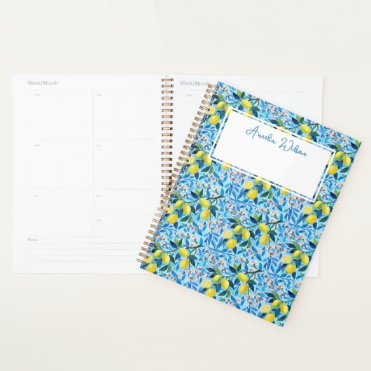 Beautiful Pattern of Vibrant Lemons Personalized (Devant avec enveloppe)
