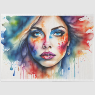 Beautiful peaceful Woman OFDT No3 Tissue paper Tissuepapier
