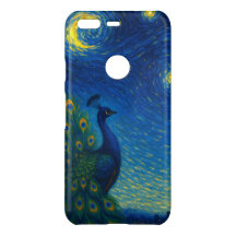 Beautiful Peacock Starry Night Phone Case