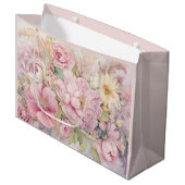 Beautiful peonies large gift bag groot cadeauzakje (Voorkant Gekanteld)