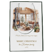 Beautiful Personalized Christmas Home atmosphere Medium Cadeauzakje (Voorkant)
