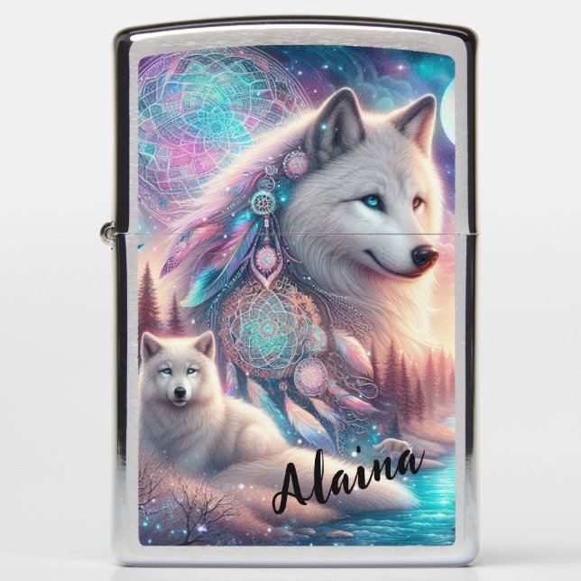 Beautiful Personalized White Wolves (Voorkant)