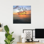 BEAUTIFUL PHILIPPIANS 4:13 SUNRISE POSTER (Thuiskantoor)