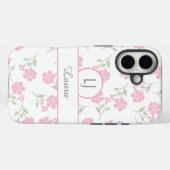 Beautiful Pink Floral Personalized Case-Mate iPhone Case (Achterkant (horizontaal))