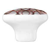 Beautiful pink offwhite pearl inspired keramische knop (Zijkant)