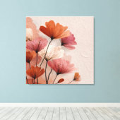 Beautiful poppies  canvas afdruk (Insitu (Houten vloer))