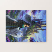 Beautiful Princess with Majestic Wolf Legpuzzel (Horizontaal)