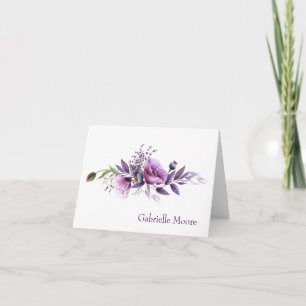 Beautiful Purple Poppies Nom Inscrit