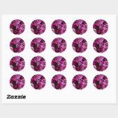 Beautiful Purple Rose Collage Ronde Sticker (Vel)