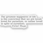 Beautiful quotes by Victor Hugo Sticker (Voorkant)
