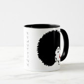 Beautiful Red Lip Afro Mug Mok (Voorkant rechts)