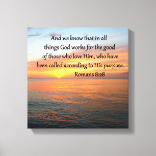 BEAUTIFUL ROMANS 8:28 SUNRISE FOTO CANVAS AFDRUK