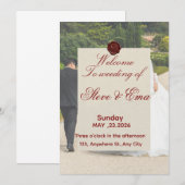 Beautiful Romantic Wedding Invitation | Elegant Lo (Devant / Derrière)