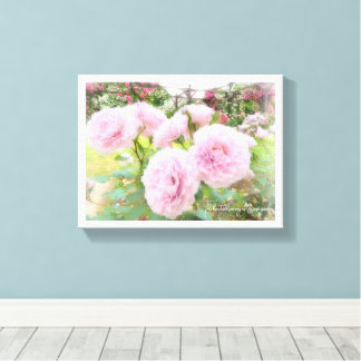 Beautiful Rose Garden Canvas Afdruk