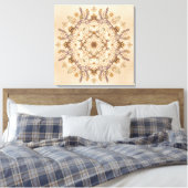"Beautiful Sacred Mandala Wall Art Canvas Afdruk (Insitu (Slaapkamer))