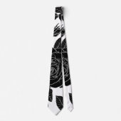 Beautiful seamless black and white monochroom patt stropdas (Voorkant)