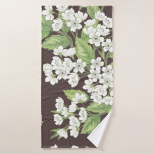 Beautiful seamless spring pattern with green branc