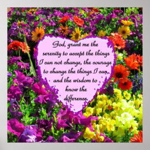 BEAUTIFUL SERENITY PRAYER PHOTO-ONTWERP POSTER