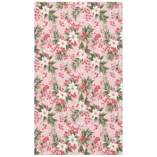 Beautiful Shabby Chic Pink Christmas Floral Berry Tafelkleed