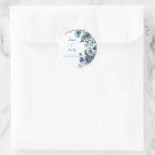 Beautiful Sky Blue Floral Wedding Stickers (Sac)