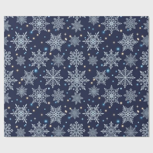 beautiful snow crystal pattern cadeaupapier (Vlak)