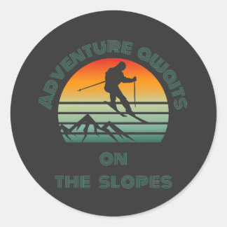 Beautiful sticker for skiing and adventure lovers.