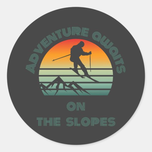 Beautiful sticker for skiing and adventure lovers. (Devant)