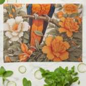 Beautiful Sun Conure William Morris Inspired Theedoek (Gevouwen)