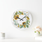 Beautiful Sunflower Wreath Illustration Grote Klok (Huis)