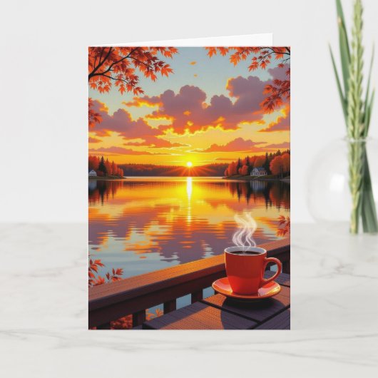 Beautiful Sunrise and Coffee | Thinking of You Kaart (Voorkant)