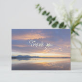 Beautiful Sunset Over Lake Scenery Thank You Bedankkaart (Staand voorkant)