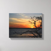 Beautiful sunset over the river canvas afdruk (Voorkant)