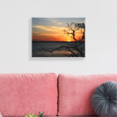 Beautiful sunset over the river canvas afdruk (Insitu (Woonkamer))