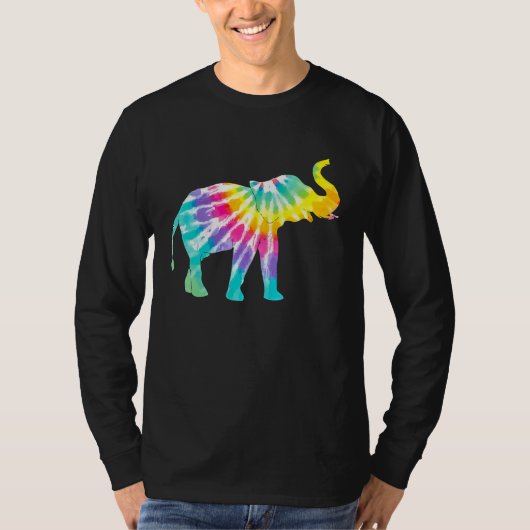 Beautiful Tie Dye Elephant T-shirt (Voorkant)