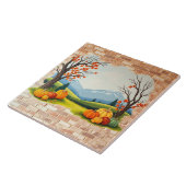 Beautiful Trendy Happy Thanksgiving Fall Tegeltje (Zijkant)