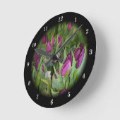 Beautiful Tulips Wall Clock Ronde Klok (Hoek)