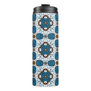 💙 🤎 Beautiful turquoise en brown Azulejos, V Thermosbeker