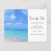 Beautiful Turquoise Tropical Beach Aankondigingskaart (Voorkant)